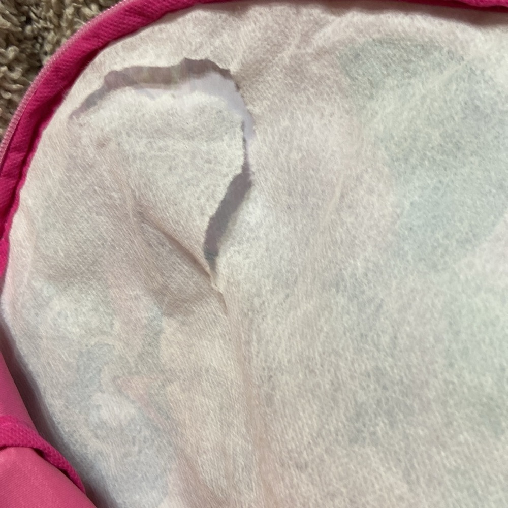 Style Icon Minnie Mouse Pink backpack zipper top torn spot inside clean - Picture 5 of 8